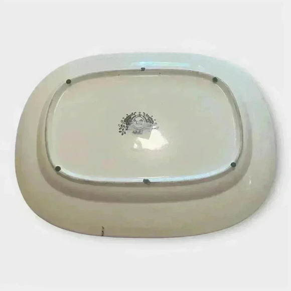 Antique Blue Willow Transferware Ironstone Platter Staffordshire England - Picture 5 of 6